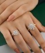 Diamond rings worn on hand