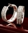 White gold diamond hoops